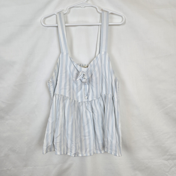 Tucker + Tate Other - Tucker + Tate Girls Light Blue White Striped Sleeveless Smocked Summer Top Large